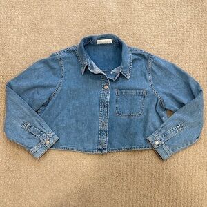 Zara Cropped Women's Denim Jacket